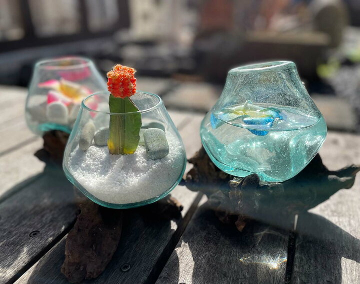 楽天市場】流木ガラスバリ オブジェ 一点モノ 選べるK～T 高さ15～18cm 