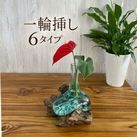 【インテリア雑貨 おしゃれ バリ風】流木ガラス 一輪挿し 花瓶 ドリフトウッド 置物 フラワーベース 土台つき 一輪挿し アロマディフューザー インテリア オブジェ モダン おしゃれ リビング 玄関 エントランス 緑 再生ガラス バリ アジアン雑貨 ギフト お祝い [ss2409]