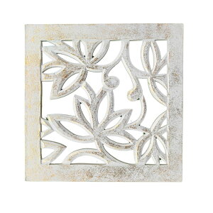 【 ポイントUP 限定saleクーポン 】 木製 レリーフ 彫刻 ルータス はす 30×30 B MDF 木彫り 壁掛け アートパネル レリーフ パネル アジアン雑貨 インテリア バリ風 レリーフ 欄間 壁飾り 彫刻アー