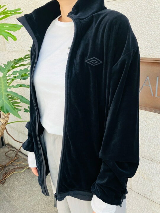 楽天市場】WhiteMountaineering WM×UMBRO ベロア ブルゾン BLACK 