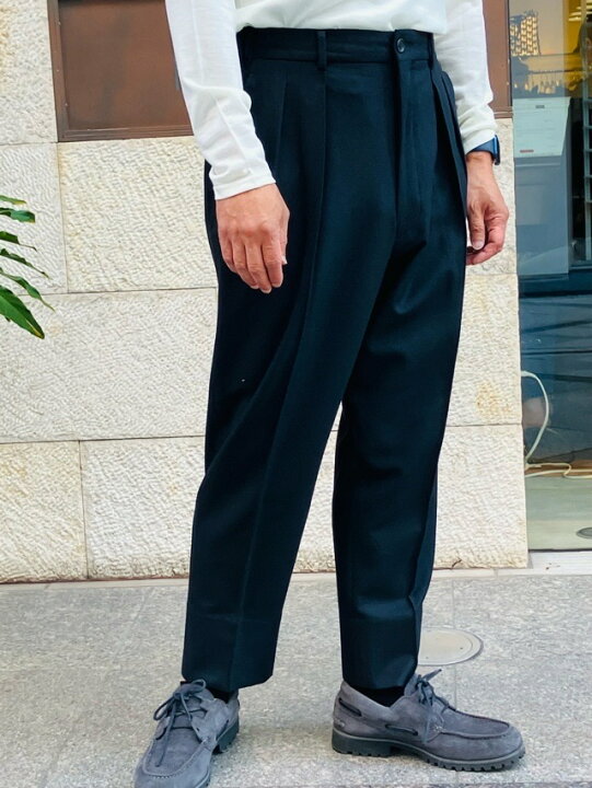 楽天市場】RAIN MAKER KYOTO テーパード パンツ FRENCH TWILL SHIRRING 