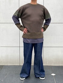 White Mountaineering LAYERED LONG SLEEVE T-SHIRT WM2573514 BLACK ホワイトマウンテニアリング