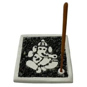 ストーンお香立セット BOX ガネーシャお香たて お香スタンド ガネーシャ ストーンカービング アジアン インセンスホルダー スティック香 癒しグッズ リラックス インテリア 香りグッズ 【