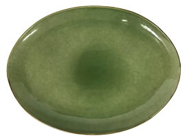 ジェンガラJENGGALAオーバルプレート(緑）　41×30【バリ・アジアン雑貨バリパラダイス】