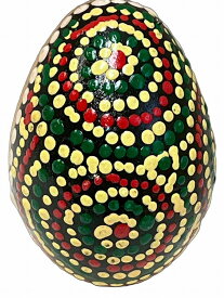 【マラソン★P5倍】エッグウッド　マラカスドット柄卵/maracas/シェーカー/音楽小物/楽器/打楽器/民族楽器/リズム楽器/カラオケ/パーティー/ミュージック/プレゼント/オブジェ/インテリア/木製【バリ・アジアン雑貨バリパラダイス】
