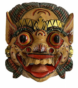 バロンお面マスク Mナチュラル【バリ・アジアン雑貨バリパラダイス】