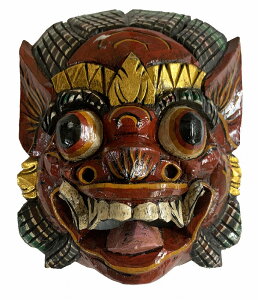 バロンお面マスク M 赤【バリ・アジアン雑貨バリパラダイス】