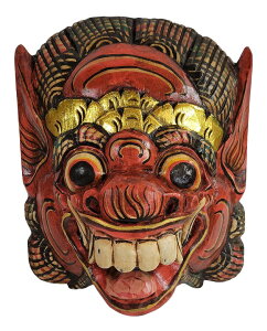 バロンお面マスク H22~27 赤【バリ・アジアン雑貨バリパラダイス】