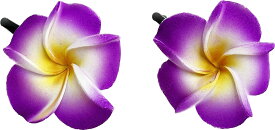 5cmフランジパニピン2個セット 紫【バリ・アジアン雑貨　　バリパラダイス】