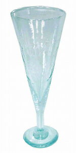 バリガラス パフェグラススタンド ラッパタイプロンググラス おしゃれ 食器 キッチン用品 カフェ インテリアトレイ アジアンテーブルコーディネート 涼し気 南国風 ドリンク【バリ・アジ