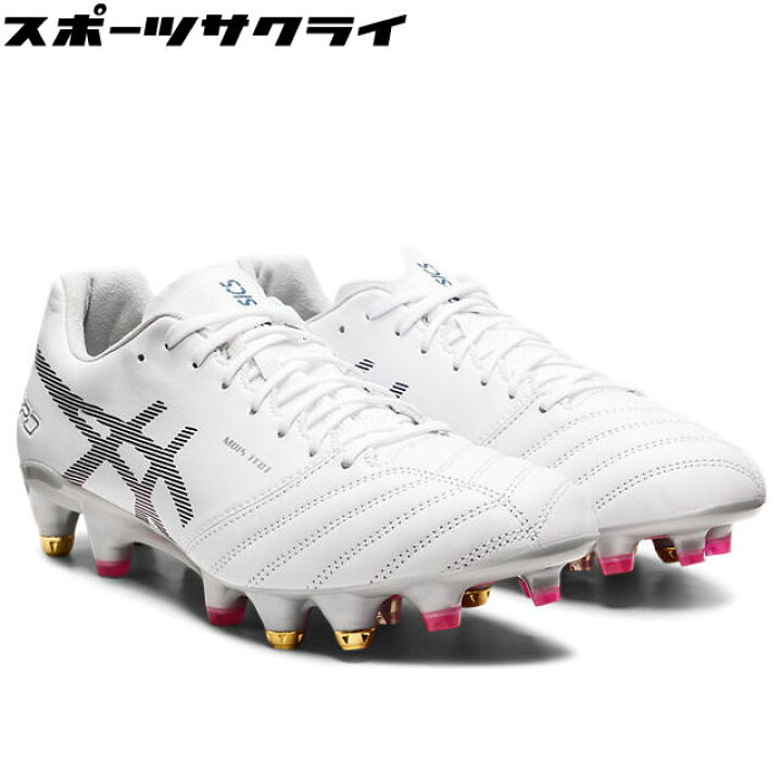 楽天市場 期間限定 刺繍加工無料キャンペーン アシックス サッカースパイク Dsライト X Fly Pro St ホワイト カンガルー革 取換式 Asics22q1 1101a026 103 Ballclub 楽天市場店