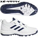 アディダス 野球トレーニングシューズ ジャパントレーナー JAPAN TRAINER 野球 ベルクロ ホワイト ネイビーブルー アップシューズ 一般 大人 GW1929