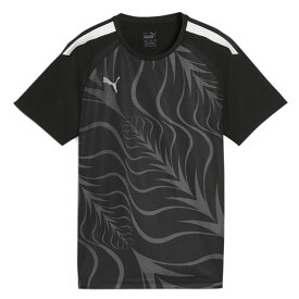 プーマ サッカー フットサル ジュニア INDIVIDUALLIGA グラフィックシャツ 半袖 プーマブラック プラクティスシャツ Tシャツ 659384-03