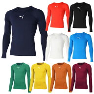 プーマ サッカー フットサル LIGA BASELAYER SS クルーネック 長袖 シャツ インナー ウェア スリムフィッ…