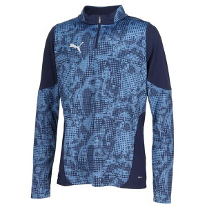 プーマ サッカー フットサル TEAMCUP TR 1/4ジップトップ 長袖 トレーニングウェア プーマネイビー 660216-06