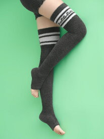 もこもこ着圧ナイトオーバーニーソックス Ballelite バレリット 靴下・レッグウェア 靴下 グレー ピンク【先行予約】*[Rakuten Fashion]