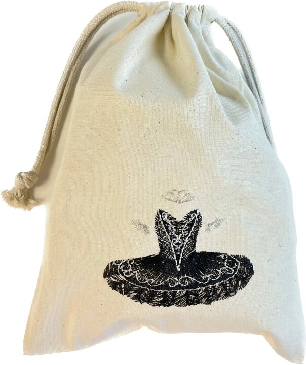 バレエシューズなどシルエット刺繍オーダー受付用(巾着タイプ) （完売 