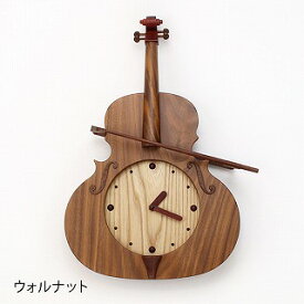 【12/4 20:00〜12/11 1:59ポイント2倍】音楽 時計 木製 振子 時計ヴァイオリン ウォールナット ピアノ発表会プレゼント 音符 ピアノ 発表会 プレゼント スタイリッシュ ピアノ クロック 壁掛け時計 記念品