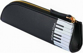 【12/4 20:00〜12/11 1:59ポイント2倍】音楽 ピアノ Piano line レザー調ペンケース 鍵盤 ブラック おすすめ かわいい おしゃれ ブラック ピアノ発表会 ピアノ教室 記念品 ギフト プレゼント ピアノ雑貨 音楽雑貨