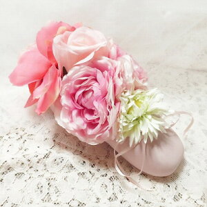 【10月30日限定!全品ポイント5倍】トウシューズ大ピンク 造花 フラワーアレンジメント 014 バレエ発表会 プレゼント 花 プレゼント ギフト アレンジメント 花束 子供 大人 ジュニア お花 お