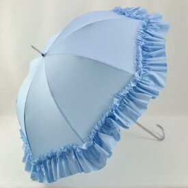 【クーポンあり】傘 レディース ブルー 雨傘 フリル 傘 パラソル アンブレラ フリフリ プレゼント フリル 傘