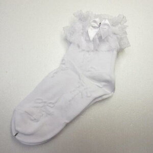 子供 レース 短靴下 白色 19〜21cm,キッズ ソックス,ピアノ発表会,017