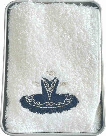 【1/9 20:00〜15日マラソン ポイント2倍】ハンドタオルギフトボックスセット バレリーナ ブラック バレエ バレエ発表会プレゼント ハンドタオルセット 発表会 プレゼント ギフト ハンドタオル プチギフト お祝い