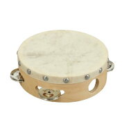 18cm バレエ タンバリン 18センチ クリア木目 (白枠) エスメラルダ ナポリの踊り タンブリン KIKUTANI 皮…