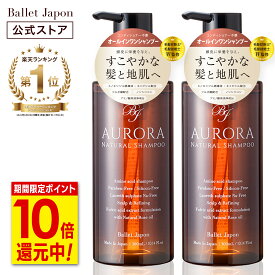 【限定10％還元！(8/11まで)】 ミノキシジル 誘導体 スカルプ シャンプー オーロラシャンプー 2本セット キャピシル フルボ酸 ノンシリコン アミノ酸 リンス不要 20代から80代 頭皮 抜け毛 ハリ 産後 女性 メンズ 毛髪診断士 監修 オーガニック