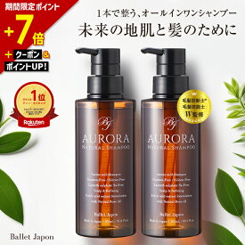 【7倍ポイント★1/29迄】 ミノキシジル 誘導体 スカルプ シャンプー オーロラシャンプー 2本セット キャピシル フルボ酸 ノンシリコン アミノ酸 リンス不要 全年齢 頭皮 抜け毛 ハリ 産後 女性 メンズ 毛髪診断士 監修 オーガニック 福袋 ギフト