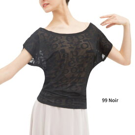 バレエ Tシャツ ジュニア 大人 【 Repetto レペット 】 黒 ブラック グレイ 白 ホワイト ローズピンク かわいい / レッスン 発表会 楽屋 土産 ギフト デイリー ボートネック 透け感 RP708