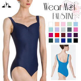 ＼Lineお友達いつでも300円OFFクーポン／【Wear Moi ウェアモア】FAUSTINE フォースティンヌ フロントピンチ タンクレオタード【大人バレエレオタード】マイクロファイバー バレエ レオタード 大人 バレエレオタード 大人用