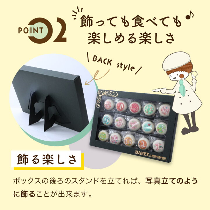 楽天市場】マカロン電報 文字入り 名入れ プリント 誕生日プレゼント 