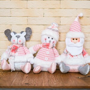 ぬいぐるみ 3点セット サンタクロース トナカイ 雪だるま クリスマス ぬいぐるみ オブジェ 飾り インテリア 置物 人形 サンタ スノーマン ゆきだるま ぬいぐるみ 手作り レッド ピンク 北欧