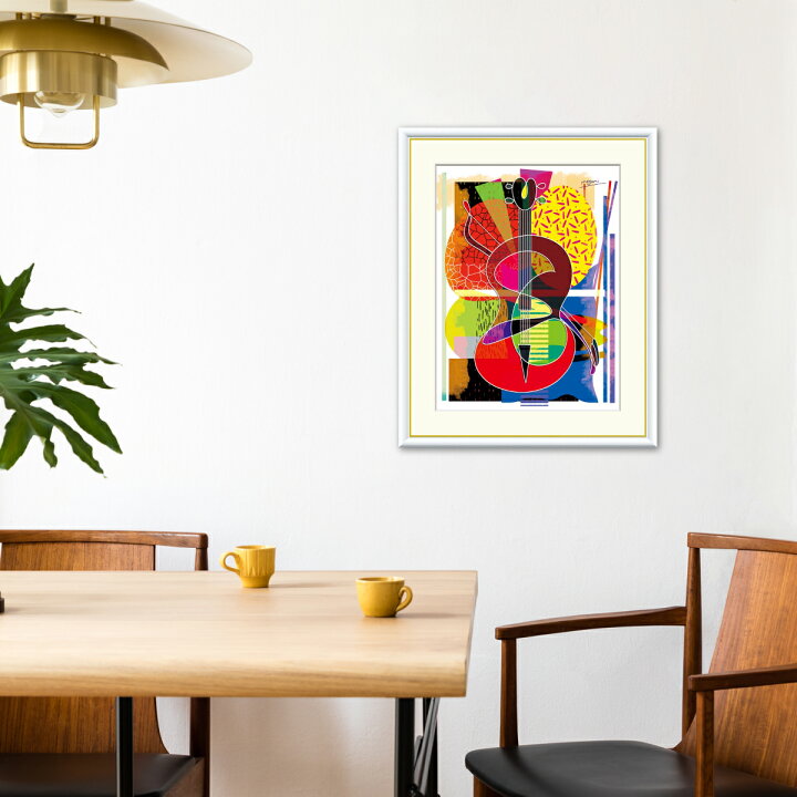 楽天市場】絵画 額入りアート 仁科めぐみ 「バイオリン」 J3-U004 F8 