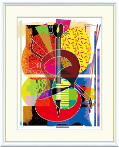 絵画 額入りアート 仁科めぐみ 「バイオリン」 J3-U004 F8:61cm×49.5cm F6:52cm×42cm F4:42cm×34cm送料無料 壁掛け 楽器 額入り ポスター アート アートパネル プレゼント モダン アートフレーム おしゃ