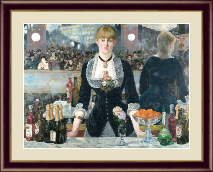 楽天市場 有名 絵画 有名絵画 マネ フォリー ベルジェールのバー F4 送料無料 インテリア 名画 マネ ポスト印象派 絵画 アート 絵画 人物画 有名絵画 新築祝い 引っ越し祝い 引越 ギフト 事務所移転 店舗移転 開店祝い 開業祝い 42cm 34cm ハッピー雑貨専門店