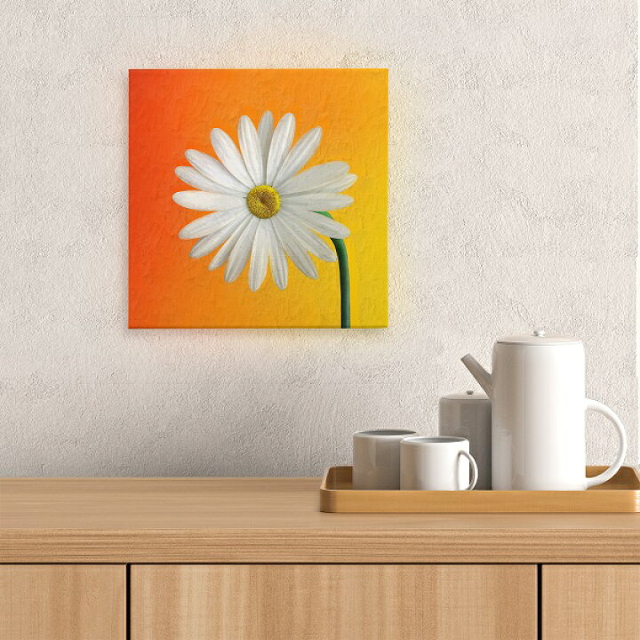楽天市場】キャンバスアート 20cm×20cm ミニサイズ マーガレット 絵画 