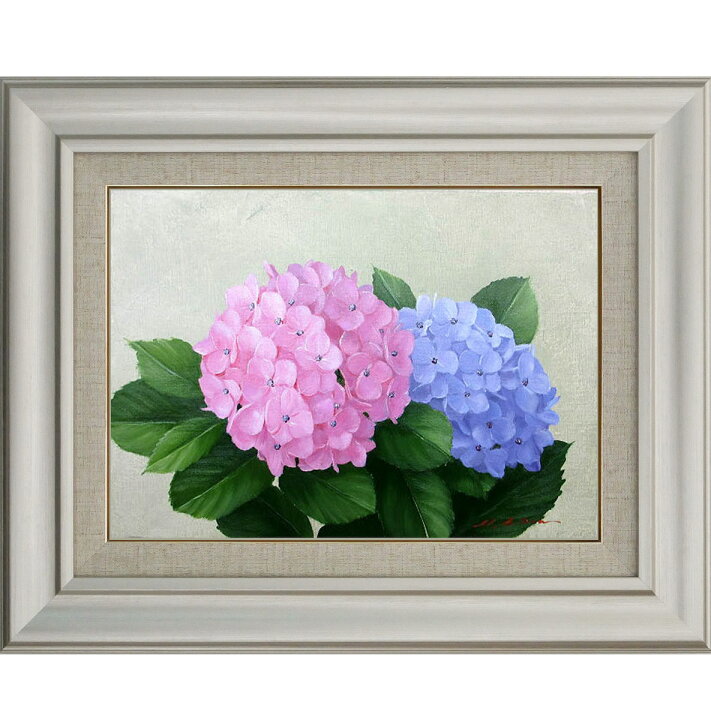絵画 油絵 アジサイ 紫陽花 アート（紫陽花 or あじさい or アジサイ  