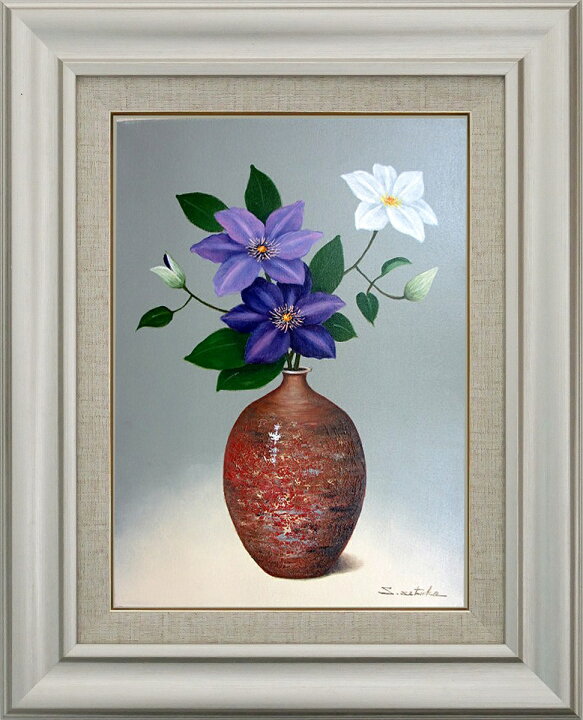 楽天市場 絵画 油絵 額入り油彩 手描き テッセン クレマチス Smサイズ 千賀節子 花 アート 花の絵 鉄線 テッセン 幅318mm 高さ387mm ハッピー雑貨専門店happymarche 楽天市場 絵画 油絵 額入り油彩 手描き テッセン クレマチス Smサイズ 千賀節子 花 アート 花の絵 鉄線 テッセン 幅318mm 高さ387mm ハッピー雑貨専門店happymarche