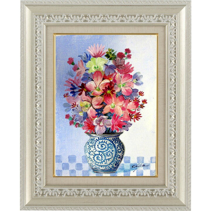 楽天市場 絵画 油絵 額入り油彩 手描き 油彩 器とポピー ポピー カラフル 花の絵 内藤千嘉 額入り絵画 額 アート 花 ブーケ 花束 F4サイズ 縦 幅493mm 高さ402mm ハッピー雑貨専門店happymarche