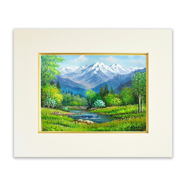 楽天市場 絵画 油絵 額入り油彩 Smサイズ 手描き 羽沢清水 油彩 八ヶ岳 山 自然 日本百名山 幅387mm 高さ318mm ハッピー雑貨専門店happymarche