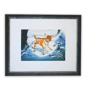 額入りポスター ディズニー バンビ <CP DS18 ディズニー Bambi's Winter Trail > 幅570mm×高さ470mm インテリア 額入り おしゃれ