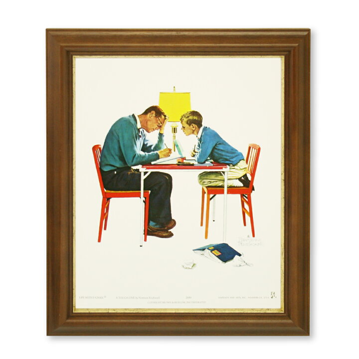 楽天市場】額入りポスター ノーマンロックウェル NR14 LIFE WITH 