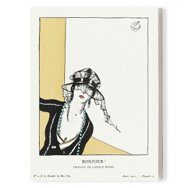Bonjour! Chapeau, de Camille Roger (1921) by Porter Woodruff キャンバスアート F4 ファブリックパネル レトロ ヴィンテージ アンティークデザイン インテリア 絵画