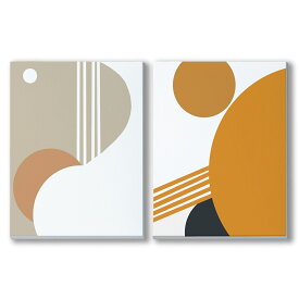2 抽象画 キャンバス アート パネル abstract 北欧 絵画 インテリア 18cm×24cm 2枚組 日本製