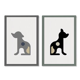 AB10_2set キャンバス アート パネル abstract 北欧 絵画 インテリア 30cm×20cm 2枚組 日本製（DOG &DOG）