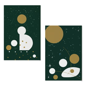 RN6_2set　キャンバス アート パネル abstract 北欧 絵画 インテリア 30cm×20cm 2枚組 日本製（聖なる緑）