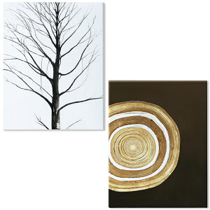 TW11_2set�@�L�����o�X �A�[�g �p�l�� abstract �k�� �G�� �C���e���A 30cm×40cm 2���g ���{���i�͖؂ƔN�ցj