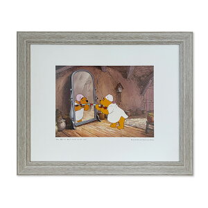 額入りポスター アンティーク ディズニー くまのプーさん プーさん <CP DS48 くまのプーさん Am I Glad to See You > 幅420mm×高さ345mm インテリア 額入り おしゃれ